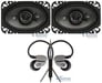 Pair KICKER 43CSC464 4x6" 300 Watt Car Audio Earbuds CSC464+Earbuds! Image 1