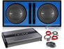 2) Polk Audio MM 1242 DVC 12&rdquo; 2520w Subwoofers+Vented Box+Mono Amplifier+Amp Kit Image 1