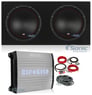 (2) MTX 5512-22 12" 1600w Car Subwoofers+Sealed Sub Box+Mono Amplifier+Amp Kit Image 1