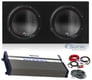 (2) MTX 7512-44 12" 3000w Car Subwoofers+Sealed Sub Box+Mono Amplifier+Amp Kit Image 1