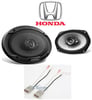 Rear 6x9" Kenwood Factory Speaker Replacement Kit For 2003-2007 Honda Accord Image 1
