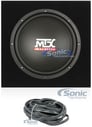 MTX Terminator TN12-02 12&rdquo; 400 Watt Car Audio Subwoofer+Sealed Sub Box Enclosure Image 1