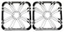 2) Kicker 11L712GLCR 12" Chrome Grilles w/LEDs For Solo Baric 11S12L7 Subwoofers Image 1