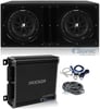 (2) KICKER 43C104 Comp 10" 600w Car Subwoofers+Amplifier+Amp Kit+Vented Sub Box Image 1