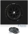 KICKER 43C104 Comp 10" 300 Watt SVC 4-ohm Car Subwoofer+Sealed Sub Box Enclosure Image 1