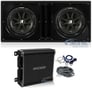 (2) KICKER 43C124 Comp 12" 600w Car Subwoofers+Amplifier+Amp Kit+Vented Sub Box Image 1