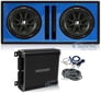 (2) KICKER 43C124 Comp 12" 600w Car Subwoofers+Amplifier+Amp Kit+Vented Sub Box Image 1