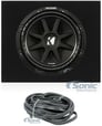 KICKER 43C124 Comp 12" 300 Watt SVC 4-Ohm Car Subwoofer+Free Sealed Enclosure Image 1