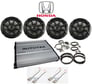 Kicker 6.5" Factory Speaker Replacement kit+4-Ch Amp For 2005 Honda Civic SE Image 1