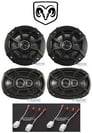 Kicker Front 6x9"+Rear 5.25" Speaker Replacement Kit For 2006-08 Dodge Ram 1500 Image 1