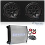 2) Kicker 43CVR122 COMPVR 1600W 12" Subwoofers+Sealed Box+Mono Amplifier+Amp Kit Image 1