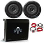 2 Kicker 43CVT104 COMPVT 10" 1600w Shallow Car Subwoofers+Mono Amplifier+Amp Kit Image 1