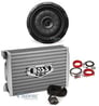 Kicker 43CVT104 COMPVT 800W 10" Car Subwoofer Sub+2-Channel Amplifier+Amp Kit Image 1