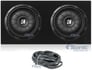 (2) Kicker 43CVT122 with Sealed Subwoofer Box Image 1