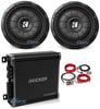 2 Kicker 43CVT124 COMPVT 1600W 12" Shallow Car Subwoofers Subs+Amplifier+Amp Kit Image 1