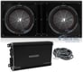 (2) Kicker 43CWR122 12" 2000w Car Subwoofers+CXA1200.1 Amplifier+Vented Sub Box Image 1