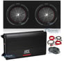(2) Kicker 48CWR124 COMPR12 12" 1000w Car Subwoofers+Sealed Box+MTX Amp+Amp Kit Image 1