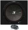 Kicker 43CWR154 COMPR15 15" 1600 Watt Car Subwoofer+Sealed Sub Box Enclosure Image 1