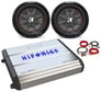2) Kicker CompRT10 CWRT10-1 2000w 10" Slim Subwoofers+Hifonics Amplifier+Amp Kit Image 1
