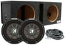 2) Kicker 43CWRT102 10" DVC 2 Ohm Car Subwoofers+Vented Sub Box Enclosure 2400W Image 1