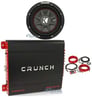 Kicker 43CWRT102 COMPRT10 800w 10" Shallow Car Subwoofer+Mono Amplifier+Amp Kit Image 1