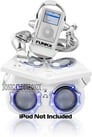 Funk-It (WHITE COLOR) DJ Turntable Style iPod Docking Station and Desktop Speakers Image 1