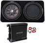 Kicker 43TCWRT122 COMPRT12 12" 1000w Slim Subwoofer in Sub Box+Amplifier+Amp Kit Image 1