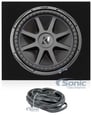 Kicker 44CVX152 15" CVX Comp VX 1000w RMS Car Subwoofer+Sealed Sub Box Enclosure Image 1