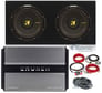 2) Kicker 44CWCD124 CompC 12" Subs+Sealed Enclosure+500W Mono Amplifier+Amp Kit Image 1