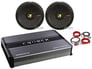 (2) Kicker 44CWCD154 CompC 15" 1200W 4-Ohm Car Subs+1000w Mono Amplifier+Amp Kit Image 1