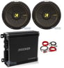 (2) KICKER 44CWCS104 CompC 10" 1000 Watt Car Subwoofers+Mono Amplifier+Amp Kit Image 1