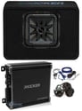 Kicker 44TL7S102 10" 1200w Solo-Baric Loaded Subwoofer+Amplifier+Remote+Amp Kit Image 1
