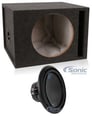 Planet Audio 12" 1800W DVC Subwoofer AC12D + Single 12" Vented Sub Box Enclosure Image 1
