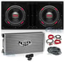 (2) Boss Audio AR120DVC 12" Subwoofers + Vented Box + Mono Amplifier + Amp Kit Image 1