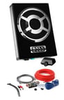BOSS BASS800 8" 800W Low Profile Amplified Subwoofer Sub + 8 Ga Amp Kit Image 1