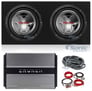 (2) JVC CS-GD1210 12" 2800 Watt Subwoofers+Sealed Sub Box+Mono Amplifier+Amp Kit Image 1