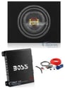 Boss Audio D12F 12" 1000W Subwoofer + Shallow Enclosure + Amplifier & Amp Kit Image 1