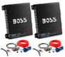 Boss 1100W Monoblock Car Audio Amplifier (2 Pack) & 8 Gauge Amp Kit (2 Pack) Image 1
