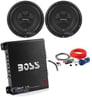 2) Rockford Fosgate R2SD4-12 12" 1000W Subwoofers + R1100M 1100W Amp + Amp Kit Image 1