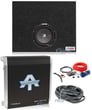 Kicker 43CWR82 COMPR8 8" 600 Watt Sub + Sealed Box + Amplifier and Amp Kit Image 1