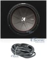 Kicker 43CWR152 COMPR15 15" 1600 Watt Car Subwoofer+ Free Enclosure and Wire Image 1