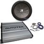 Kicker 43CWR152 COMPR15 15" 1600 Watt Car Audio Subwoofer+Mono Amplifier+Amp Kit Image 1