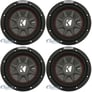 Kicker CompRT 10 Inch 800 Watt Max Dual 2 Ohm Slim Car Subwoofer (4 Pack) Image 1