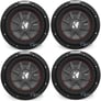 Kicker 8 Inch Dual 600 Watt CompRT 2 Ohm Shallow Slim Car Subwoofer (4 Pack) Image 1