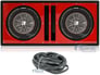 (2) Kicker 43CWRT122 COMPRT12 2000W 12" Car Sub+Vented Sub Box Enclosure(Red) Image 1