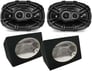 Kicker D-Series 3-Way Coaxial Speakers and 6x9 In Box Enclosures (Pair) Image 1