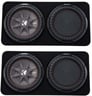 Kicker 1000W Dual 12" 2-Ohm Slim Shallow Subwoofer Sealed Enclosure (2 Pack) Image 1