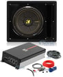KICKER 44CWCD104 CompC 10" 500w Subwoofer+Vented Sub Box+Mono Amplifier+Amp Kit Image 1