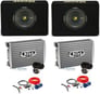 Kicker 10" Vented Subwoofer Enclosure (2 Pack) & 1500W Amp (2 Pack) & Wire Kits Image 1