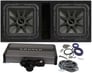 (2) KICKER 45L7R124 12" 2400w L7R Sub Solo-Baric+Vented Sub Box+Amp+Amp Kit Image 1